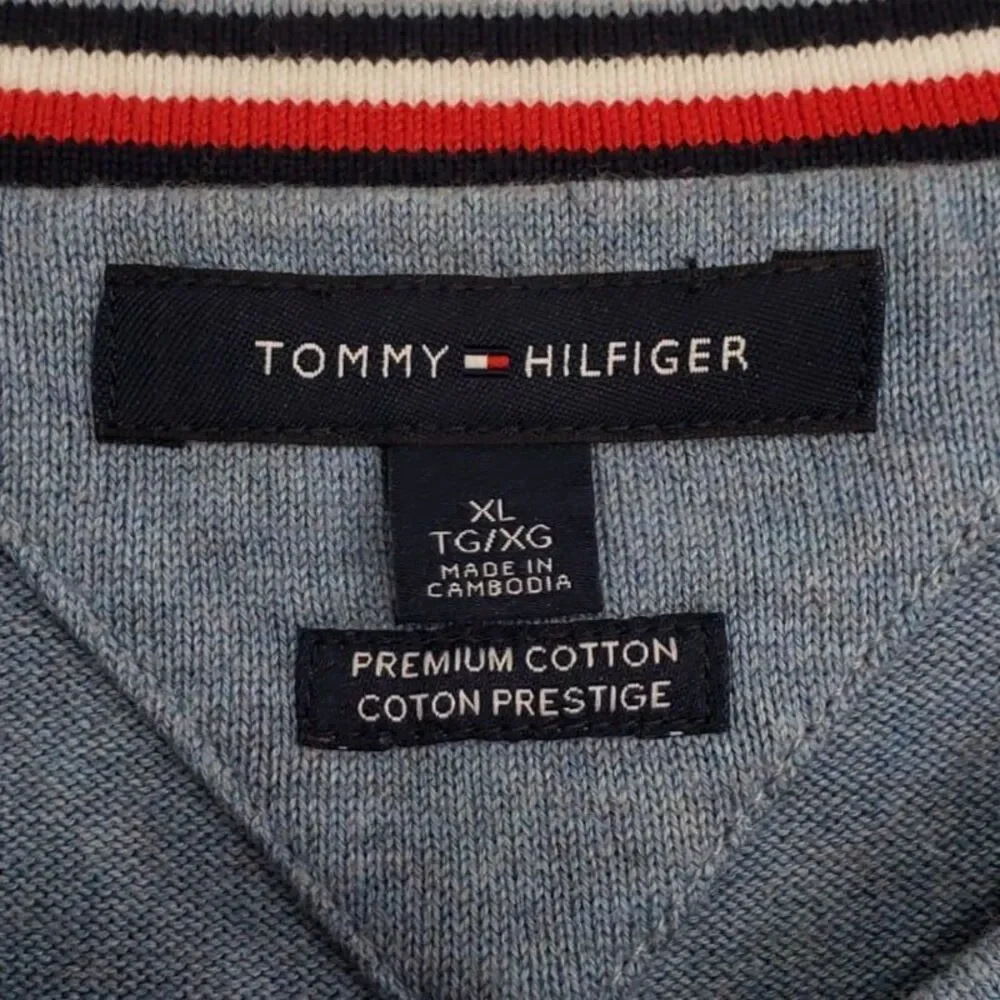 Tommy Hilfiger Men's Premium Cotton V-neck Sweater, Size XL